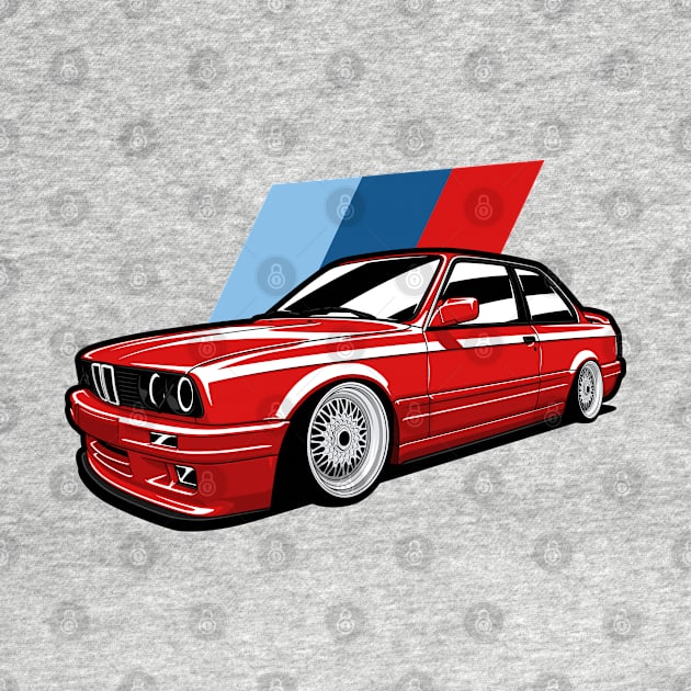 Red E30 Classic Coupe by KaroCars